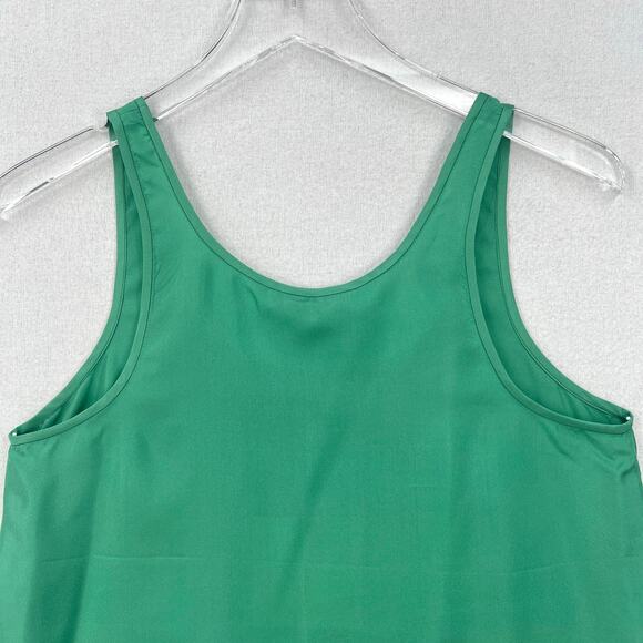 TIBI Silk Habutai Tank Top Womens 2 Green Tea Lightweight Layering NEW - Picture 7 of 16